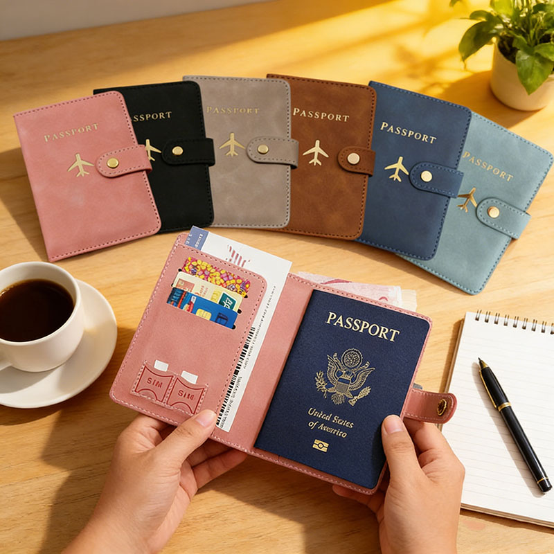 Travel Accessories Wallet - Кожаный чехол-обложка для паспорта и документов,