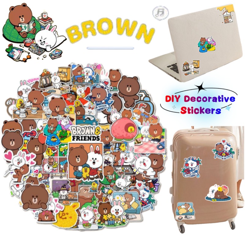 Luggage Cover Protector - LINE FRIENDS, коричневая Кони, Салли, декоративные